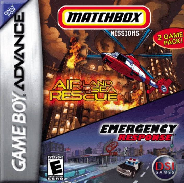 2 Game Pack! Matchbox Missions Emergency Response And Air Cover Art
