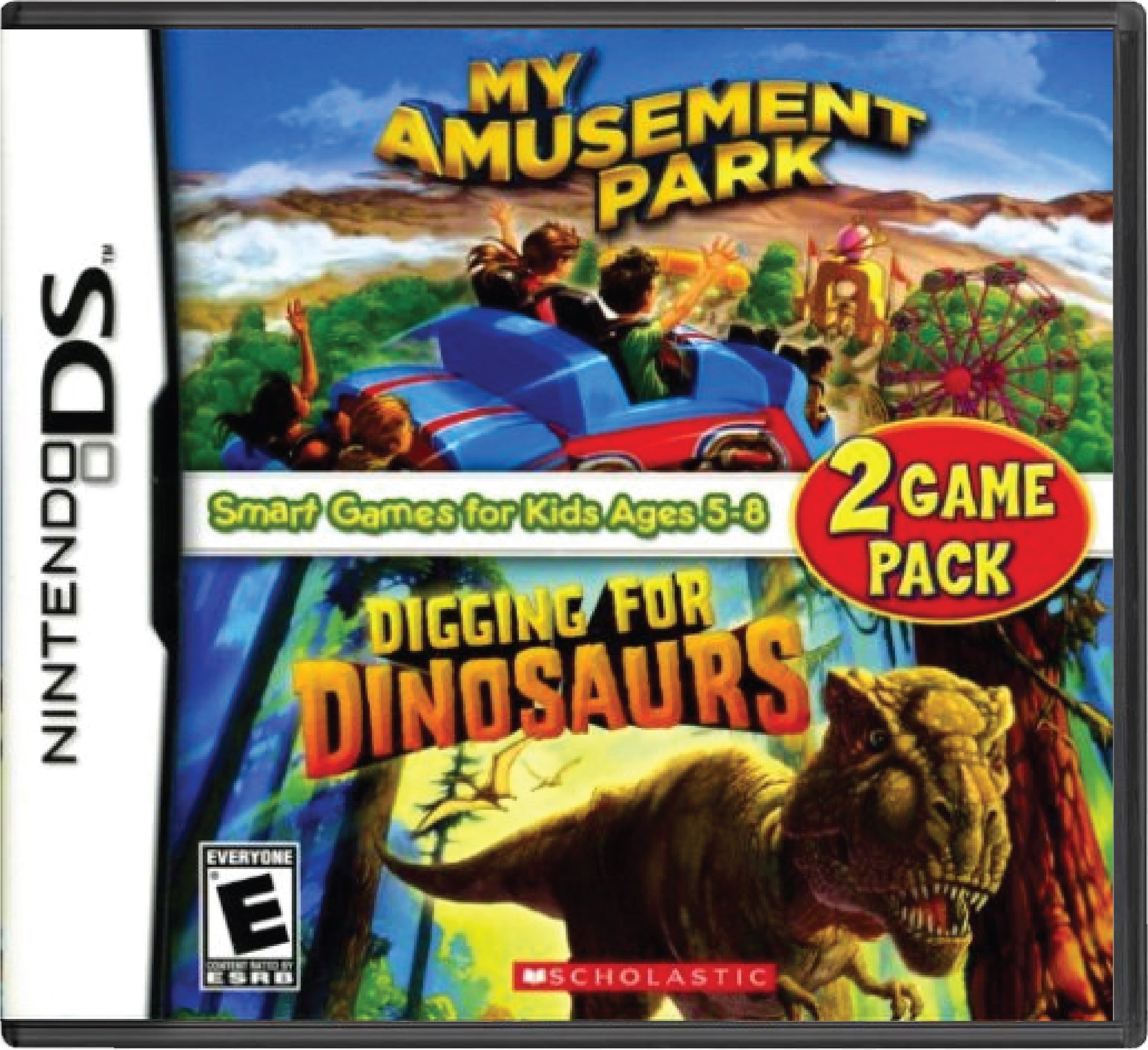 2 Game Pack My Amusement Park & Digging for Dinosaurs Cover Art