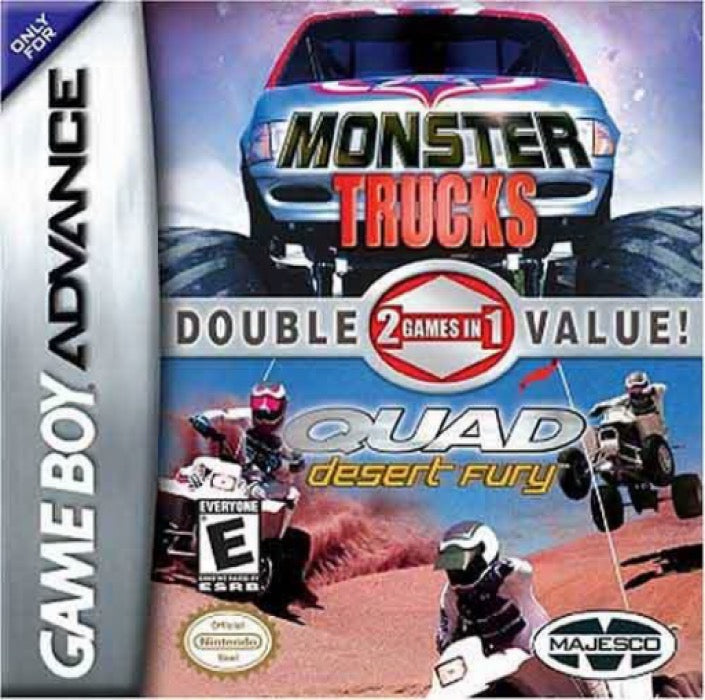 2 Games In 1! Double Value Monster Trucks + Quad Desert Fury Cover Art