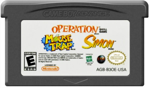 3 Game Pack! Mouse Trap and Operation and Simon Cartridge