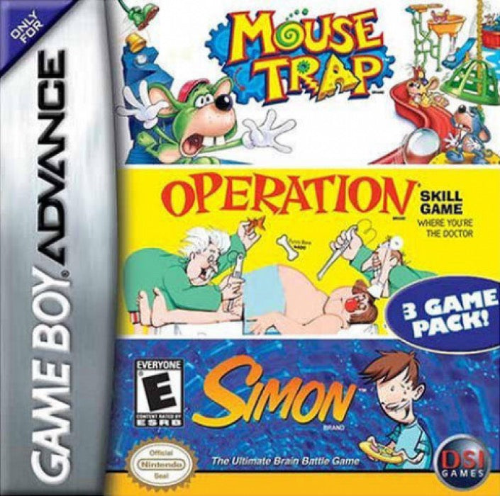 3 Game Pack! Mouse Trap and Operation and Simon Cover Art