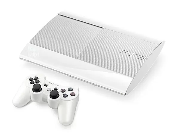Sony PlayStation 3 PS3 White Super Slim Console Bundle