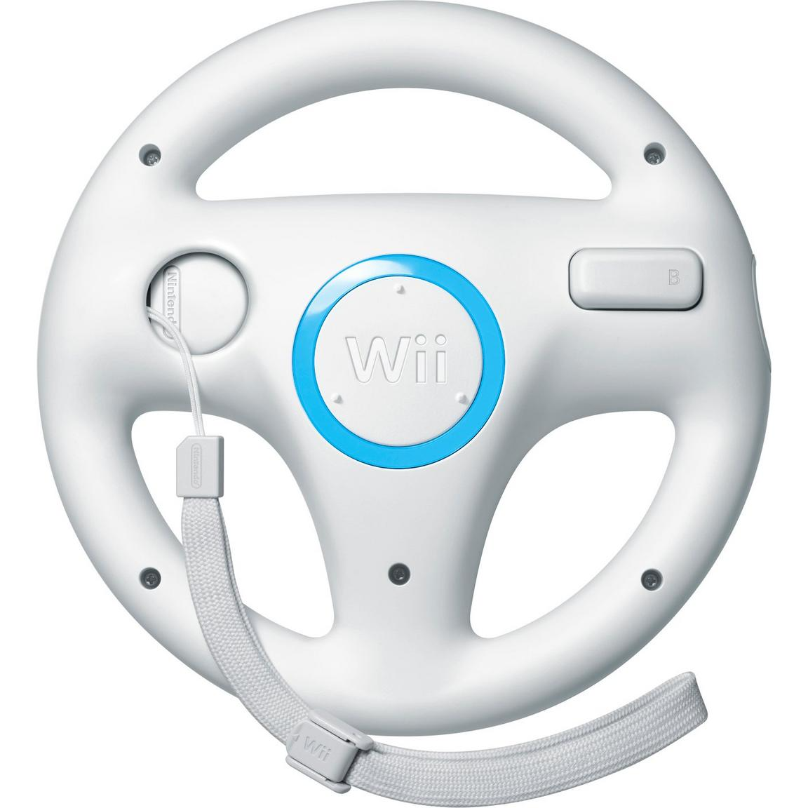 Nintendo Wii Mario Kart Racing Steering Wheel White (RVL-024)