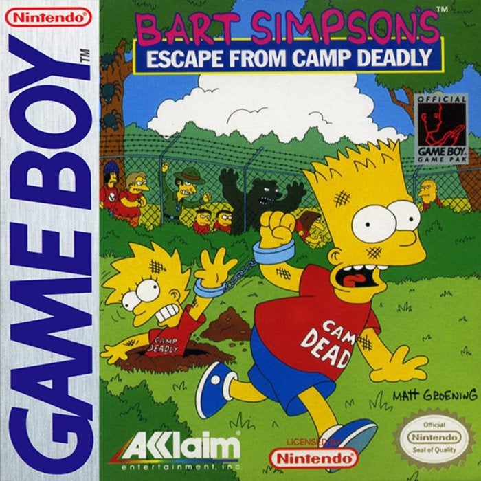 Bart Simpson's Escape from Camp Deadly Cover Art