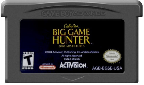 Cabela's Big Game Hunter 2005 Adventures Cartridge