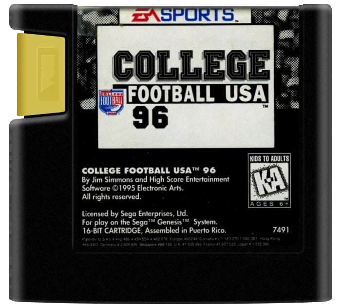College Football USA 96 Cartridge