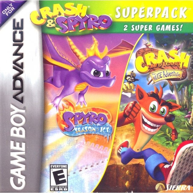 Crash and Spyro Superpack Season of Ice & Huge Adventure Cover Art