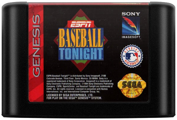 ESPN Baseball Tonight Cartridge