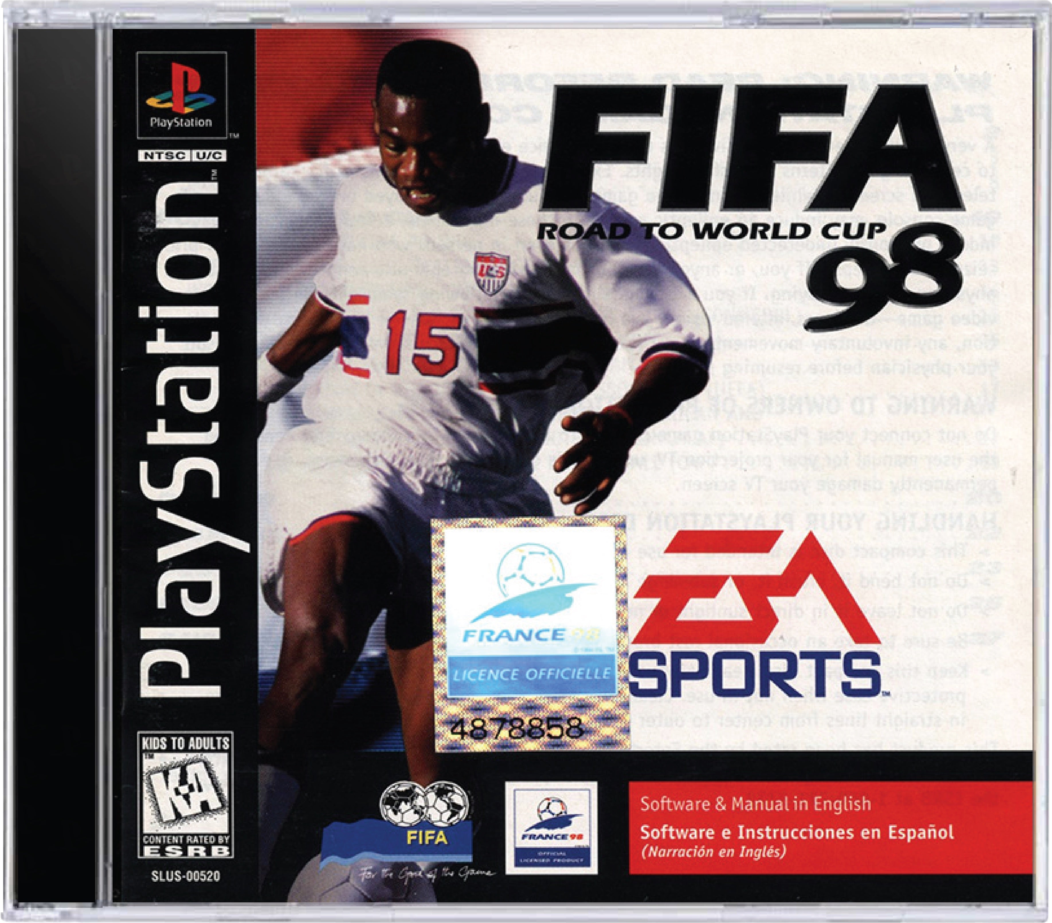 FIFA Road to World Cup 98 Cover Art and Product Photo