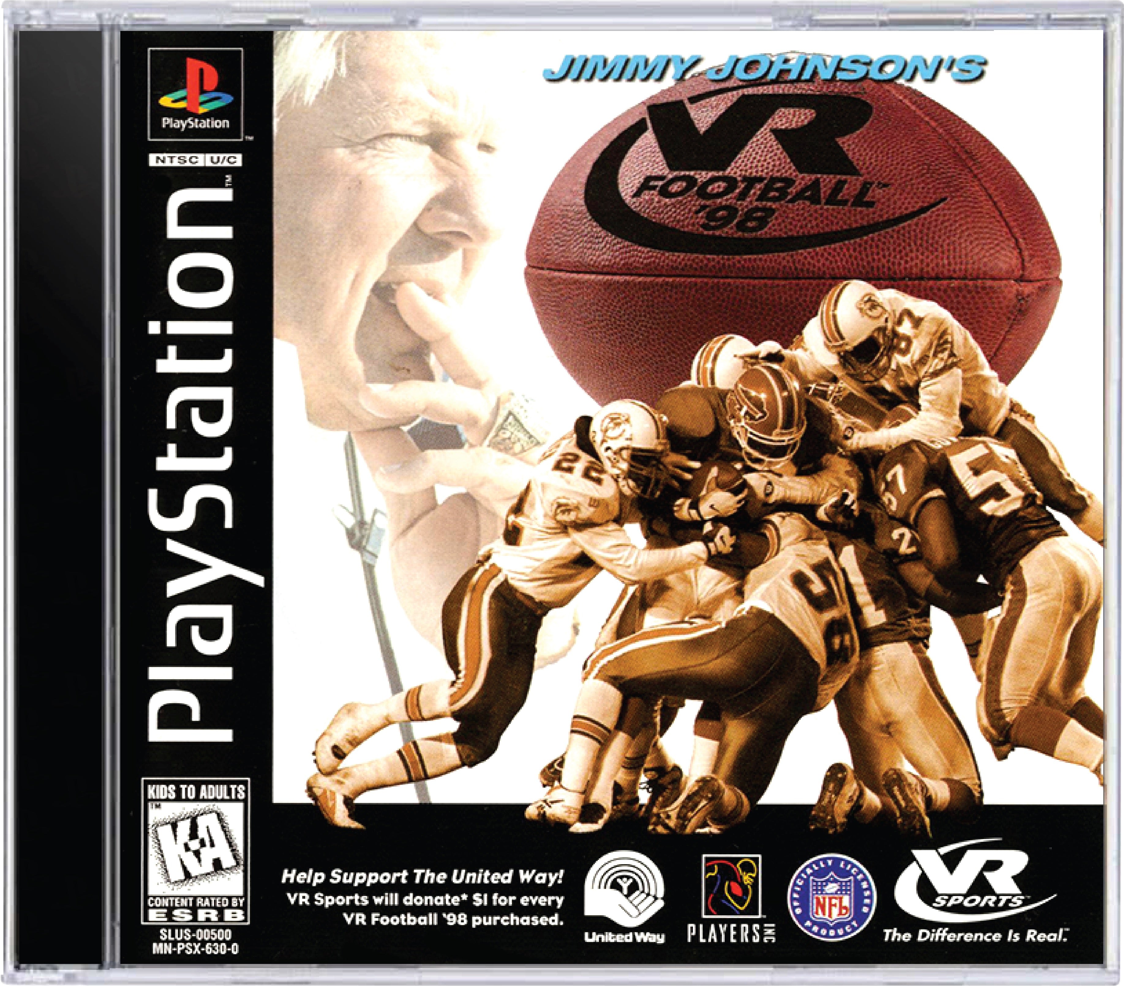 Jimmy Johnson's VR Football 98 Cover Art and Product Photo