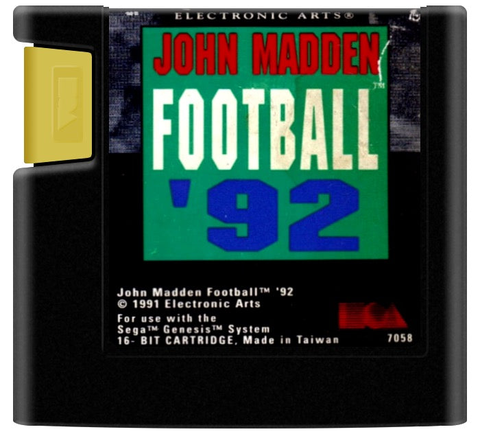 John Madden Football '92 Cartridge