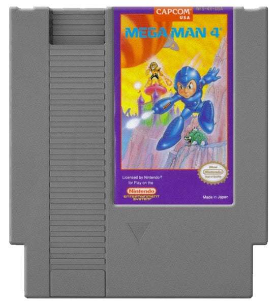 Mega Man 4 Cover Art and Product Photo