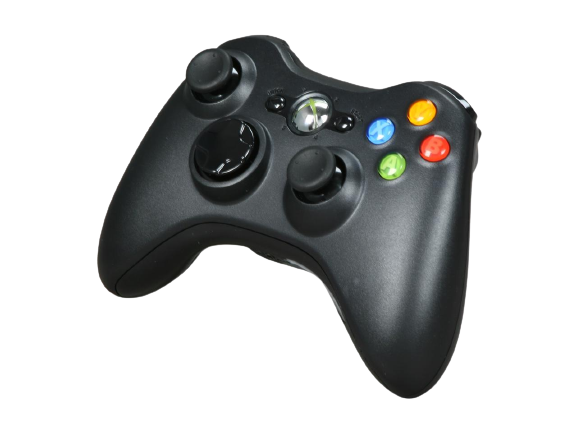 Microsoft Xbox 360 S Black Wireless Controller