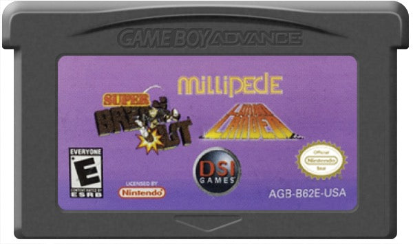 Millipede and Super Breakout and Lunar Lander Cartridge