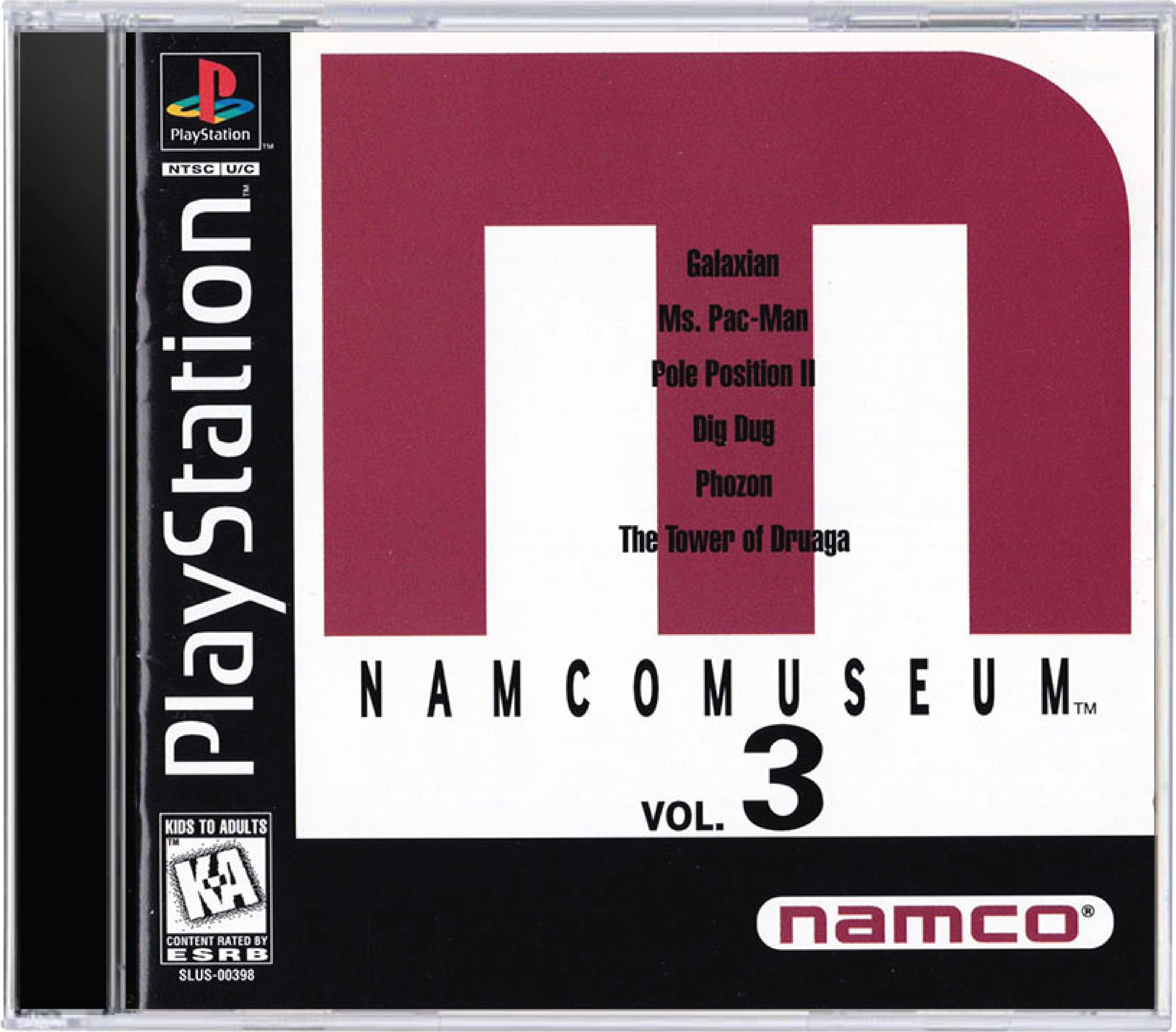 Namco Museum Volume 3 Cover Art and Product Photo