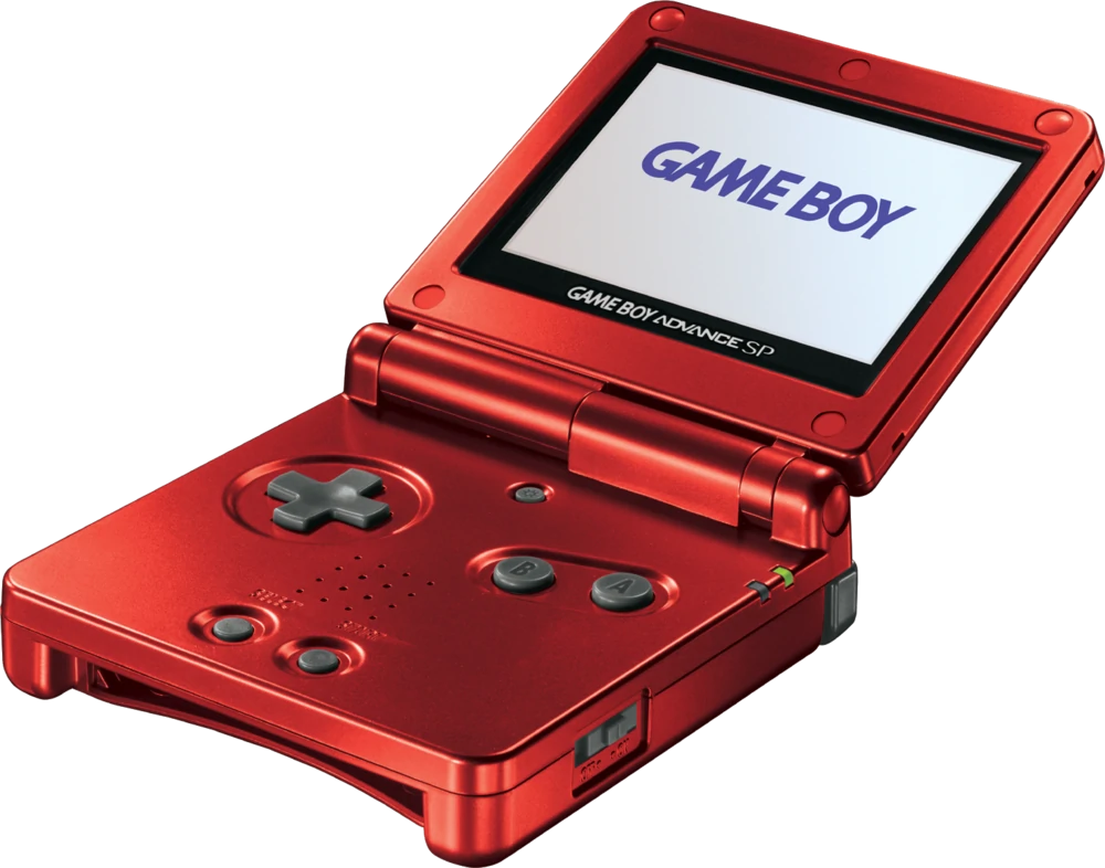 Nintendo Game Boy Advance GBA SP Fire Red Handheld Console