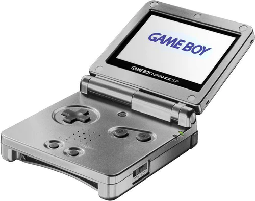 Nintendo Game Boy Advance GBA SP Platinum Silver Handheld Console