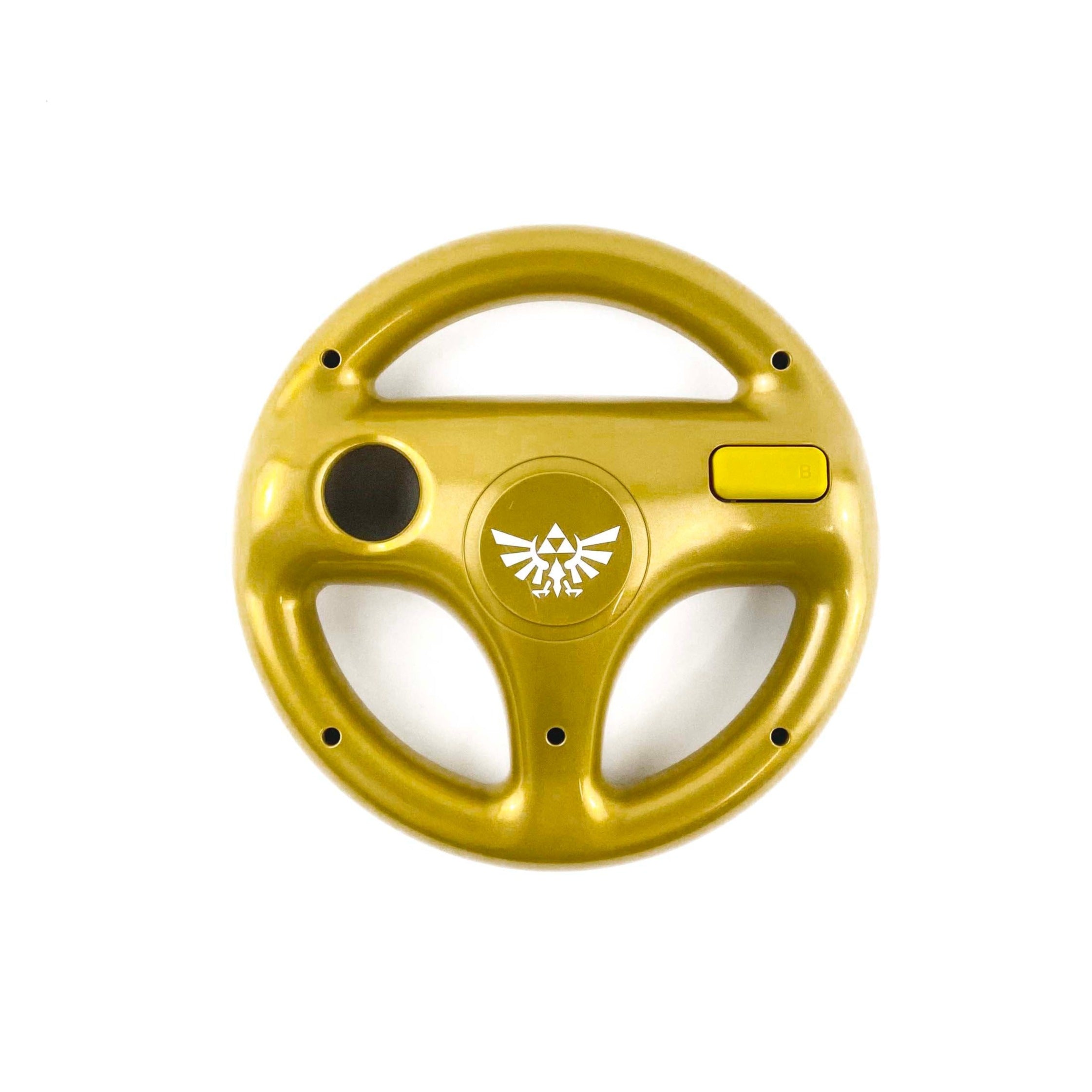 Nintendo Wii U HORI Mario Kart 8 Zelda Link Gold Steering Wheel Remote Controller