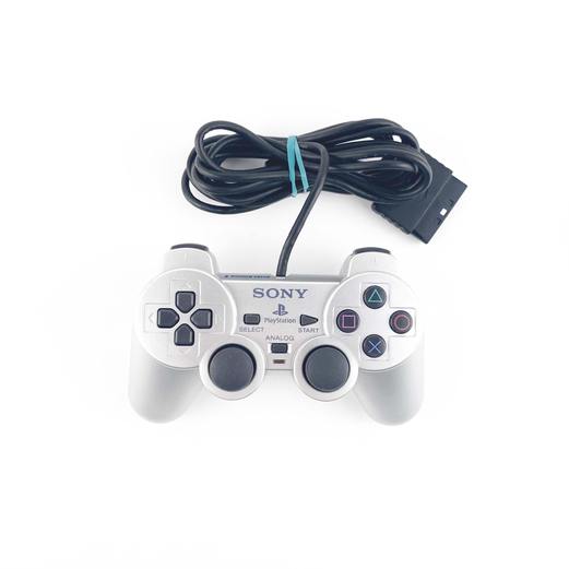 Silver Ps2 Controller Sony PlayStation 2 PS2 DualShock 2 Silver Controller (SCPH-10010)