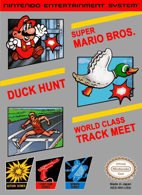Super Mario Bros. / Duck Hunt / World Class Track Meet - Nintendo NES