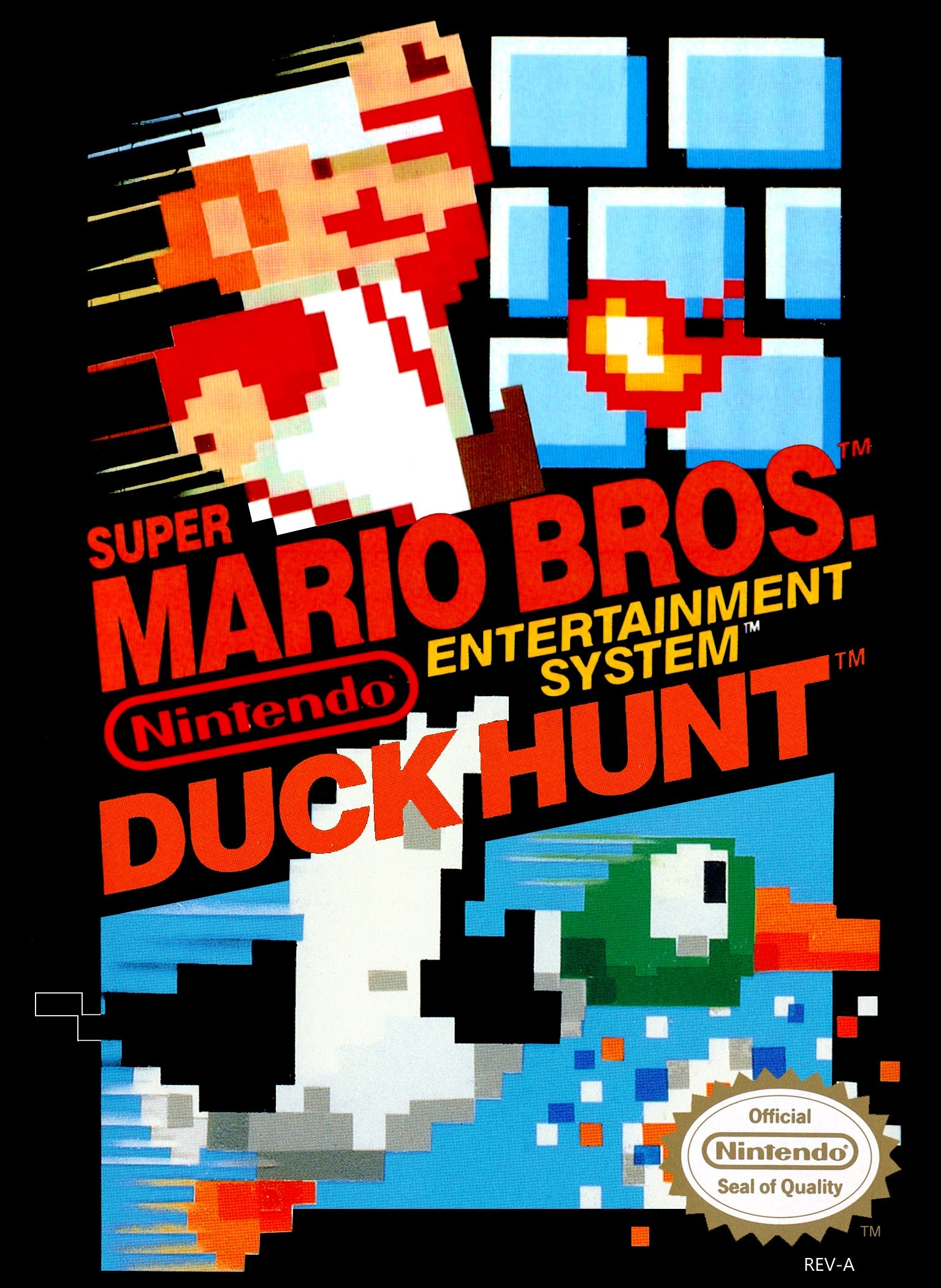 Super Mario Bros. and Duck Hunt Cover Art and Product Photo