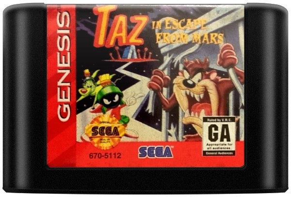 Taz in Escape from Mars Cartridge