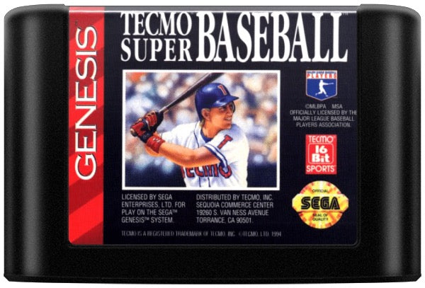 Tecmo Super Baseball Cartridge